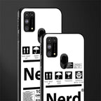 nerd white label glass case for samsung galaxy m31 image-2