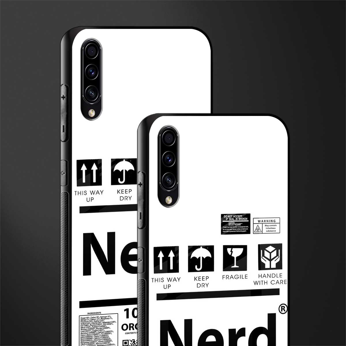 nerd white label glass case for samsung galaxy a30s image-2