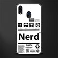 nerd white label glass case for samsung galaxy m10s image
