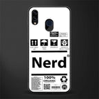 nerd white label glass case for samsung galaxy m10s image