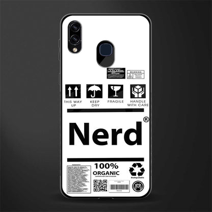 nerd white label glass case for samsung galaxy m10s image