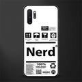 nerd white label glass case for samsung galaxy note 10 plus image