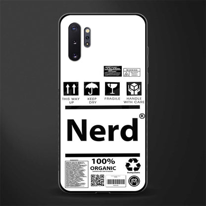 nerd white label glass case for samsung galaxy note 10 plus image