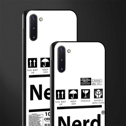 nerd white label glass case for samsung galaxy note 10 image-2