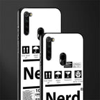 nerd white label glass case for redmi note 8 image-2