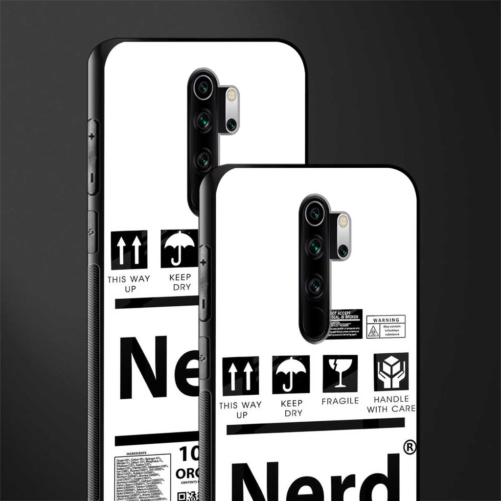 nerd white label glass case for redmi note 8 pro image-2