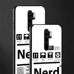 nerd white label glass case for redmi note 8 pro image-2