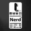 nerd white label glass case for redmi note 8 pro image