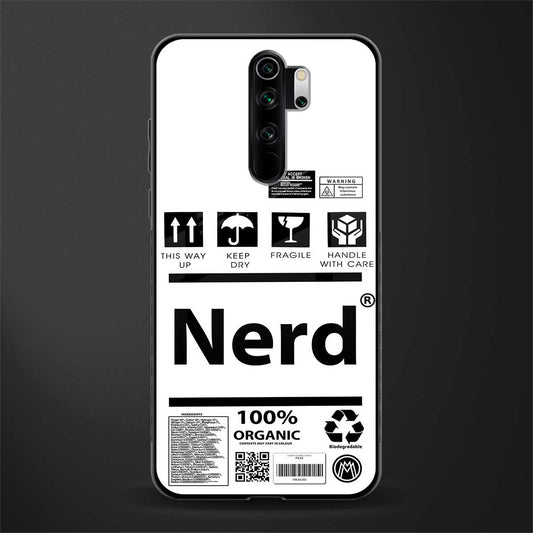 nerd white label glass case for redmi note 8 pro image