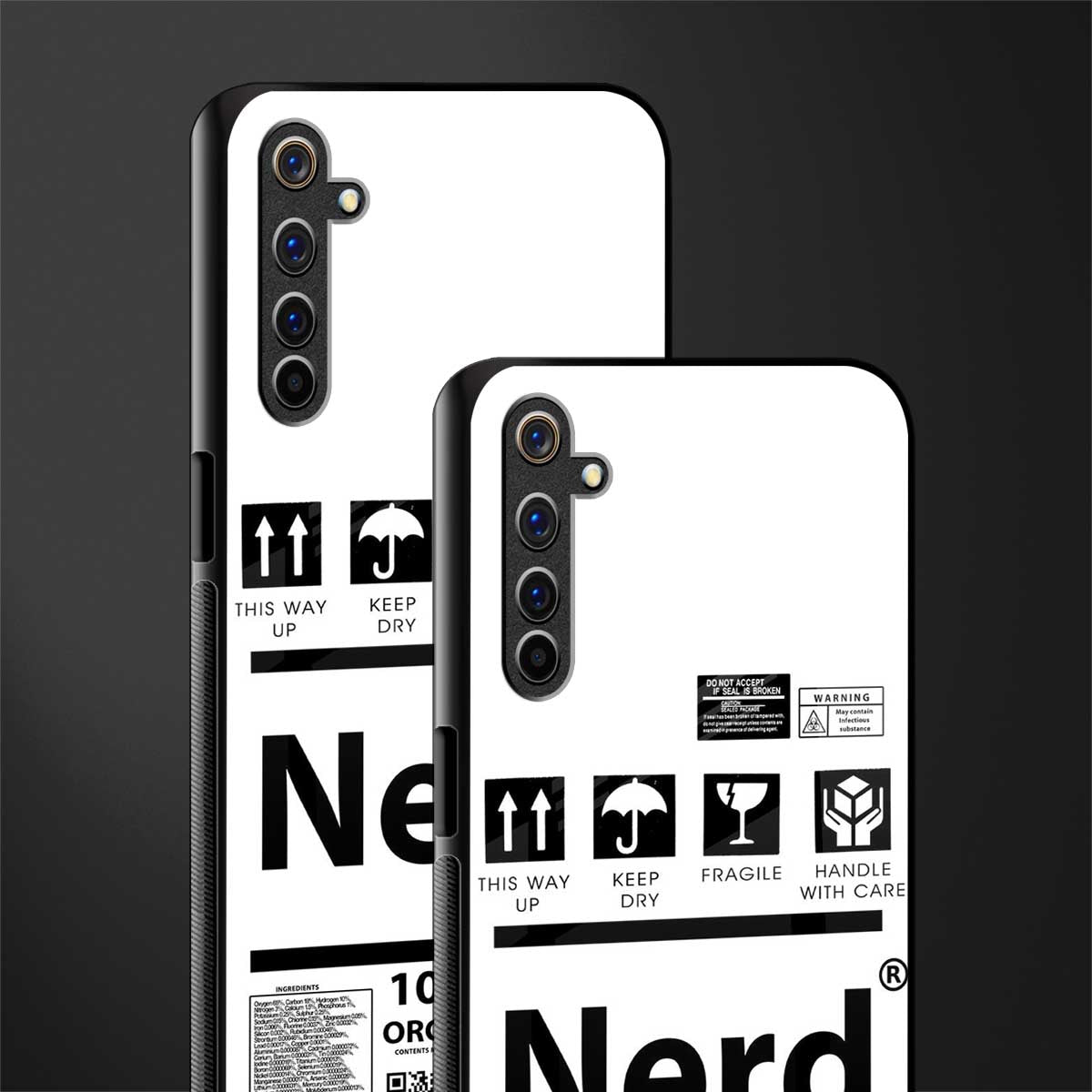 nerd white label glass case for realme 6 pro image-2