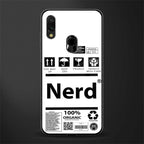 nerd white label glass case for redmi note 7s image