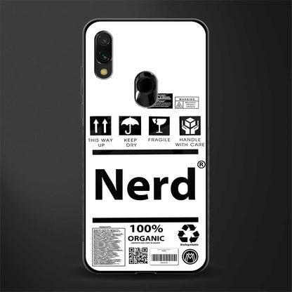 nerd white label glass case for redmi note 7s image