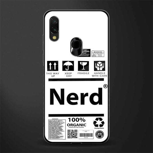 nerd white label glass case for redmi y3 image