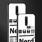 nerd white label glass case for redmi 8 image-2