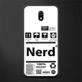 nerd white label glass case for redmi 8a image