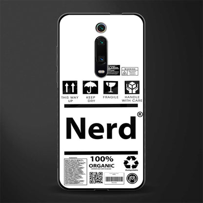 nerd white label glass case for redmi k20 image