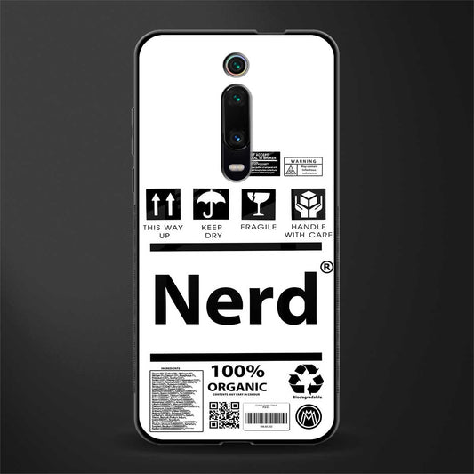 nerd white label glass case for redmi k20 image