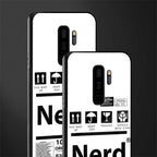 nerd white label glass case for samsung galaxy s9 plus image-2