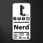 nerd white label glass case for oppo a5 2020 image