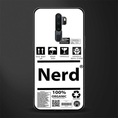 nerd white label glass case for oppo a5 2020 image