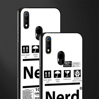 nerd white label glass case for realme 3 pro image-2