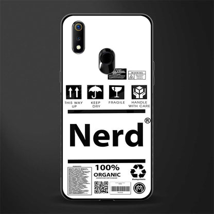 nerd white label glass case for realme 3 pro image