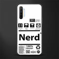 nerd white label glass case for realme x2 image