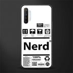 nerd white label glass case for realme x2 image