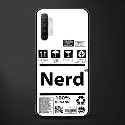 nerd white label glass case for realme x2 image