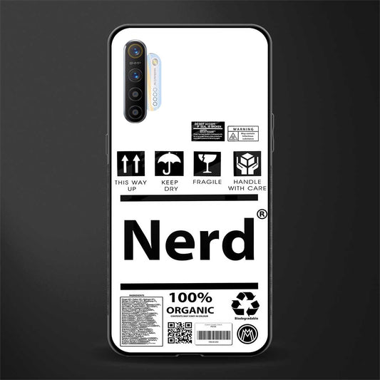nerd white label glass case for realme x2 image
