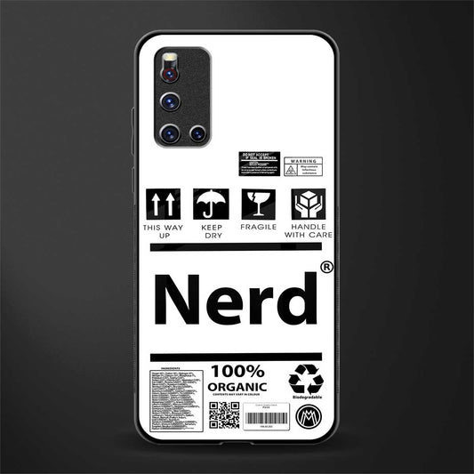 nerd white label glass case for vivo v19 image