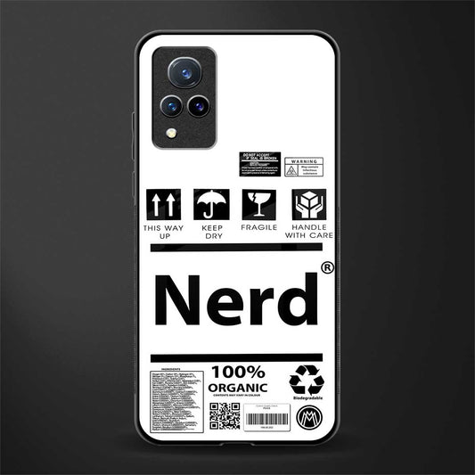 nerd white label glass case for vivo v21 5g image