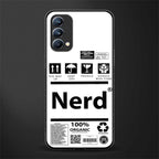 nerd white label glass case for oppo f19 image