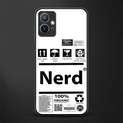 nerd white label glass case for vivo y75 5g image