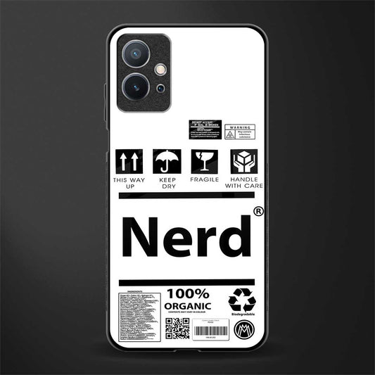 nerd white label glass case for vivo y75 5g image
