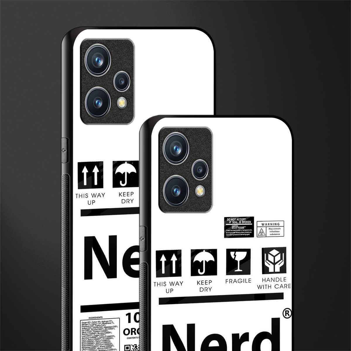 nerd white label glass case for realme 9 pro plus 5g image-2