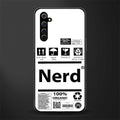 nerd white label glass case for realme x50 pro image