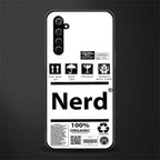 nerd white label glass case for realme x50 pro image
