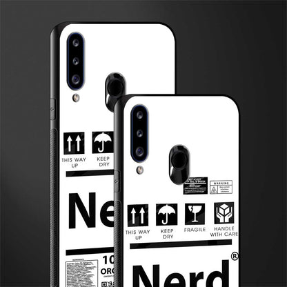 nerd white label glass case for samsung galaxy a20s image-2
