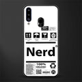 nerd white label glass case for samsung galaxy a20s image