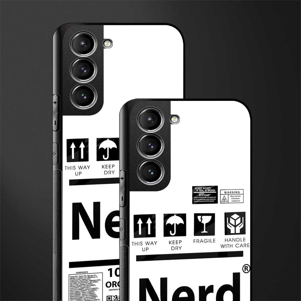 nerd white label glass case for samsung galaxy s22 plus 5g image-2