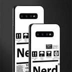 nerd white label glass case for samsung galaxy s10 plus image-2