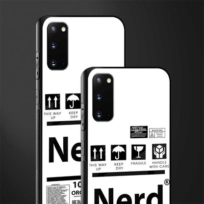 nerd white label glass case for samsung galaxy s20 image-2