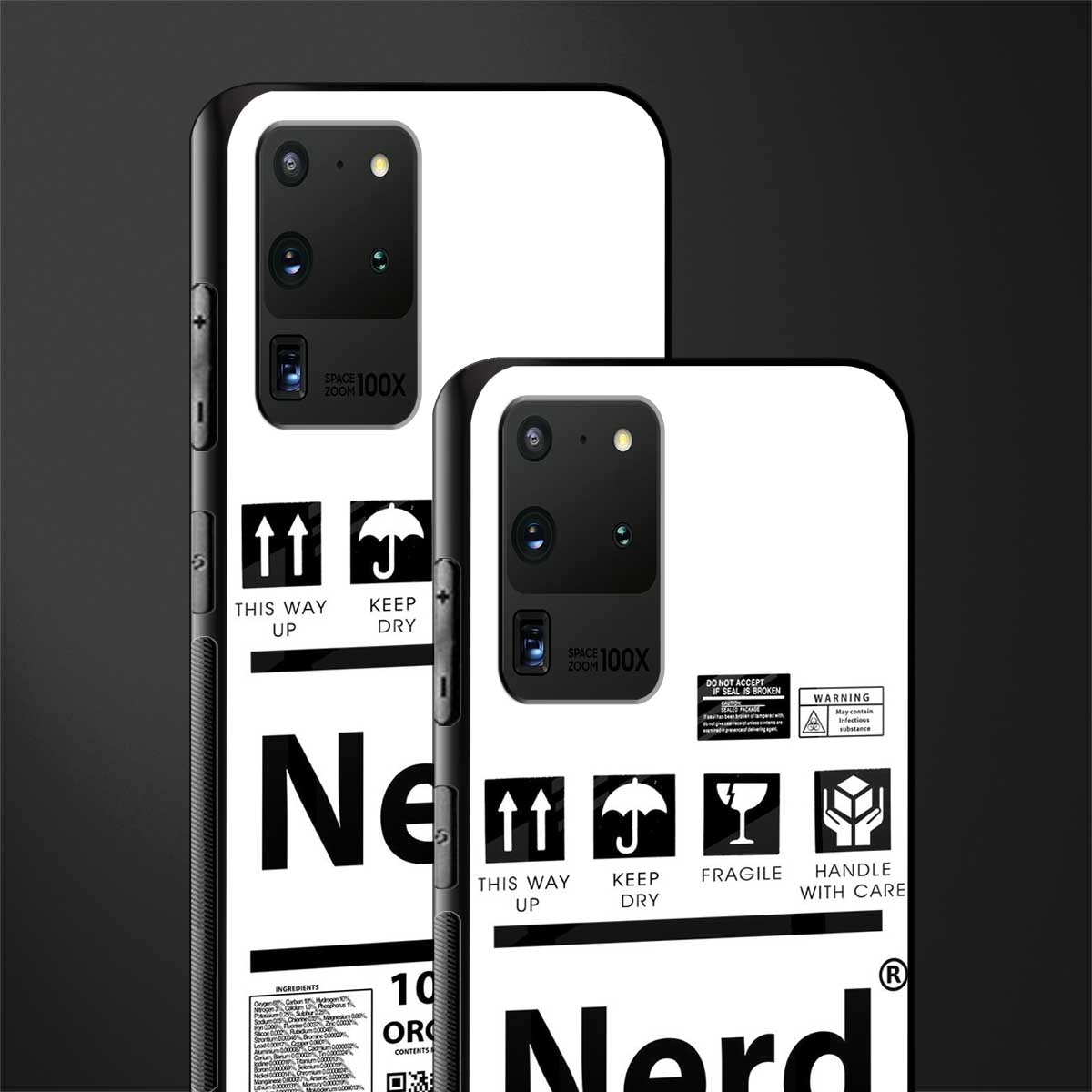 nerd white label glass case for samsung galaxy s20 ultra image-2