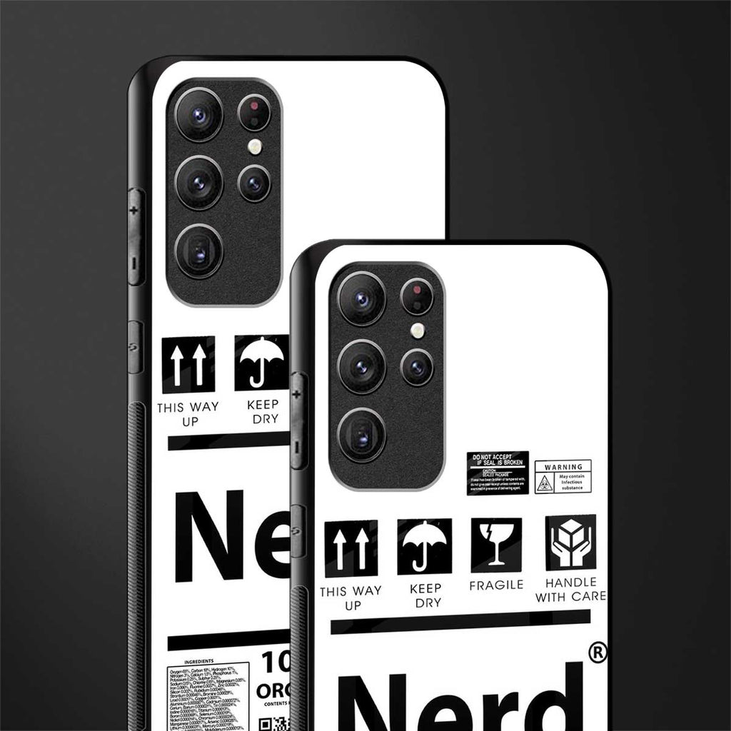 nerd white label glass case for samsung galaxy s21 ultra image-2