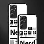 nerd white label glass case for samsung galaxy s21 ultra image-2