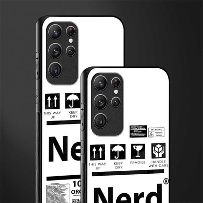 nerd white label glass case for samsung galaxy s21 ultra image-2