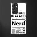 nerd white label glass case for samsung galaxy s21 ultra image