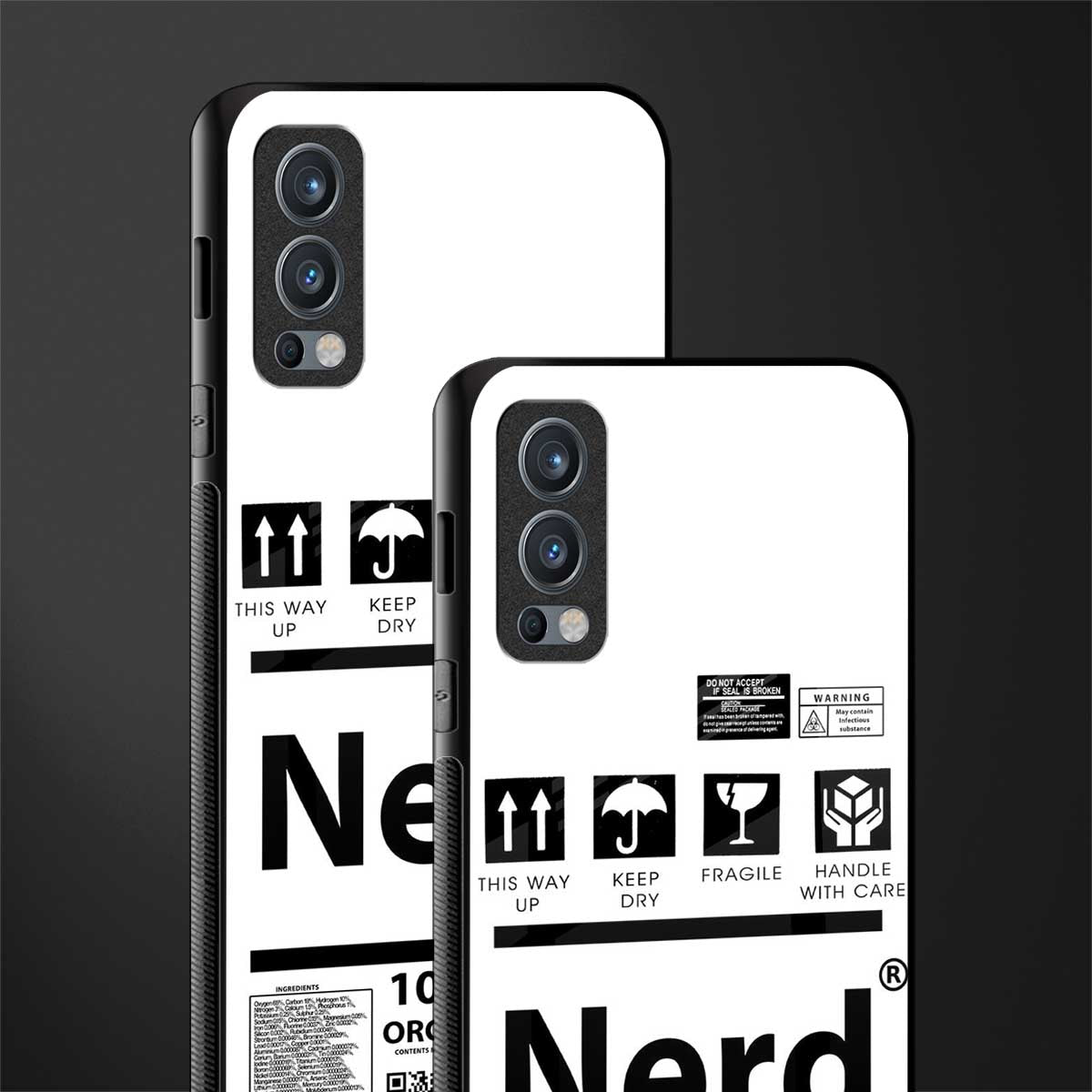 nerd white label glass case for oneplus nord 2 5g image-2