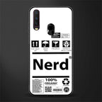 nerd white label glass case for vivo y12 image